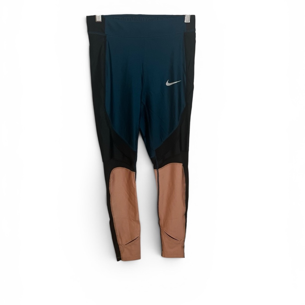 Nike Kids Performance Leggings - Green, Black & Orange